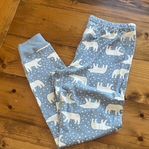 Hanna Andersson Blue Pajama Pants with Polar Bear Design